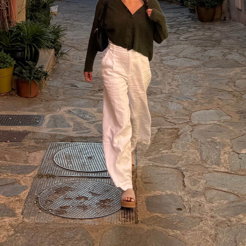 Madewell The Harlow Wide-Leg Pant in 100% Linen